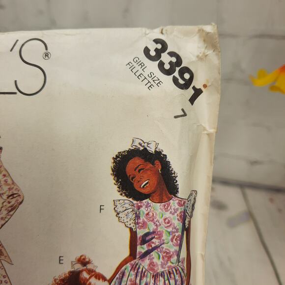 McCall's Sewing Pattern 3391 Fashion Basics for Kids Girl's Dresses Size 7 - Picture 2 of 7